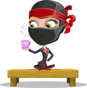 Ninja Betty at Blog Vault Archives with Tea