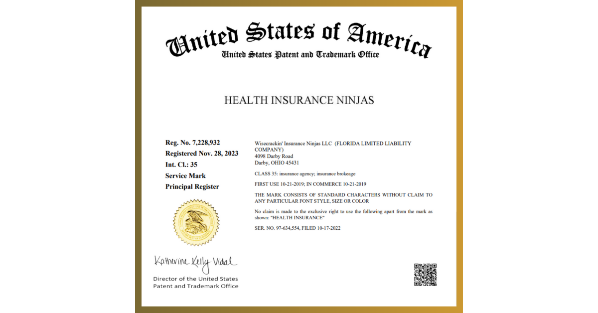 Health Insurance Ninjas® Awarded United States Trademark